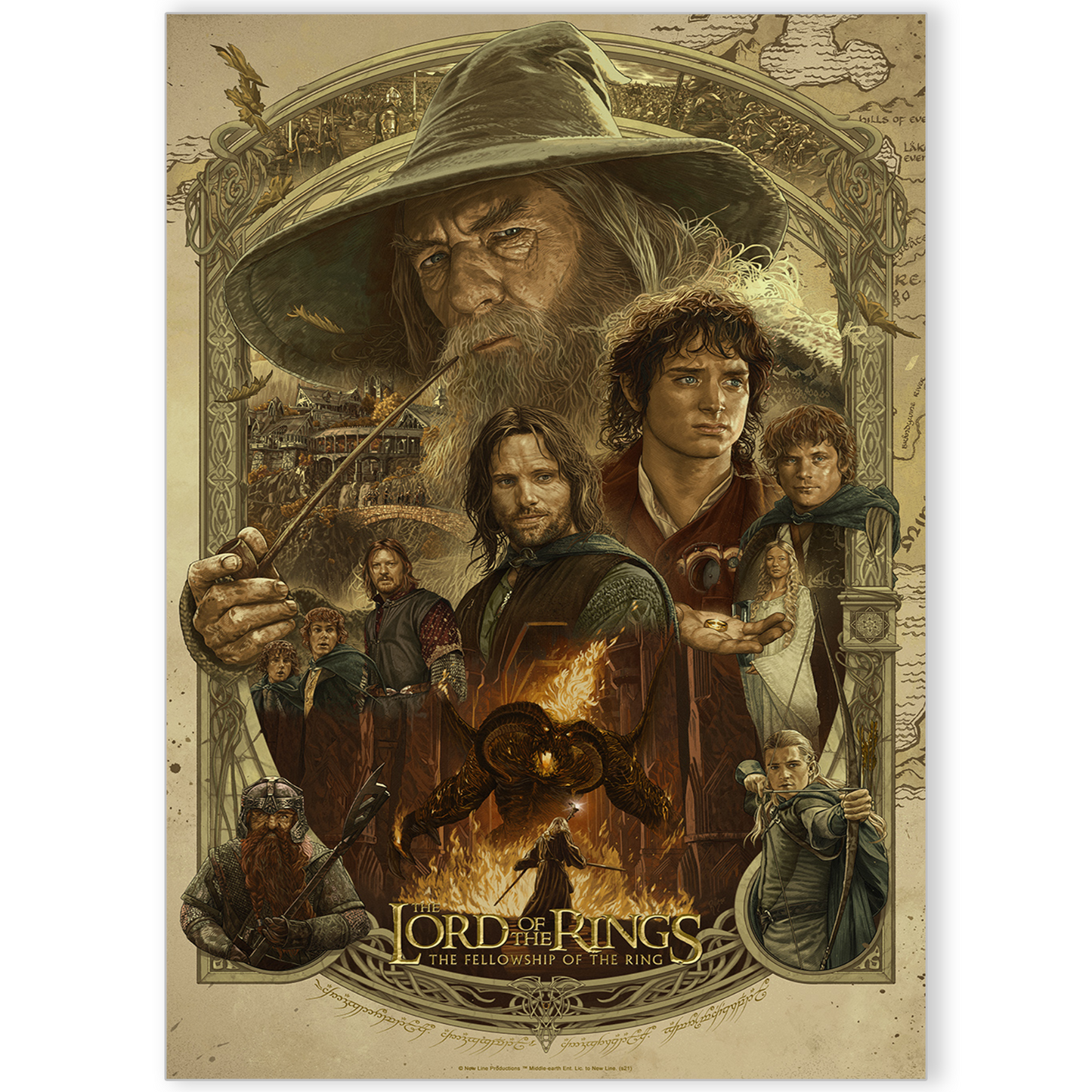 Lord of the Rings Movie Poster Classic Film Wall Art Bedroom Home Cinema Decor