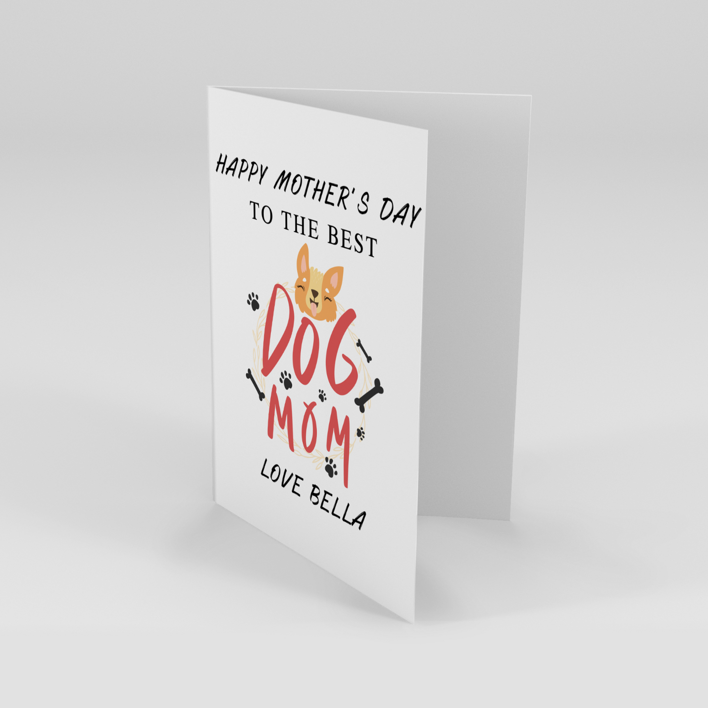 Mothers Day Card from the Dog Best Dog Mummy Mother's Card Dog Mum Gift