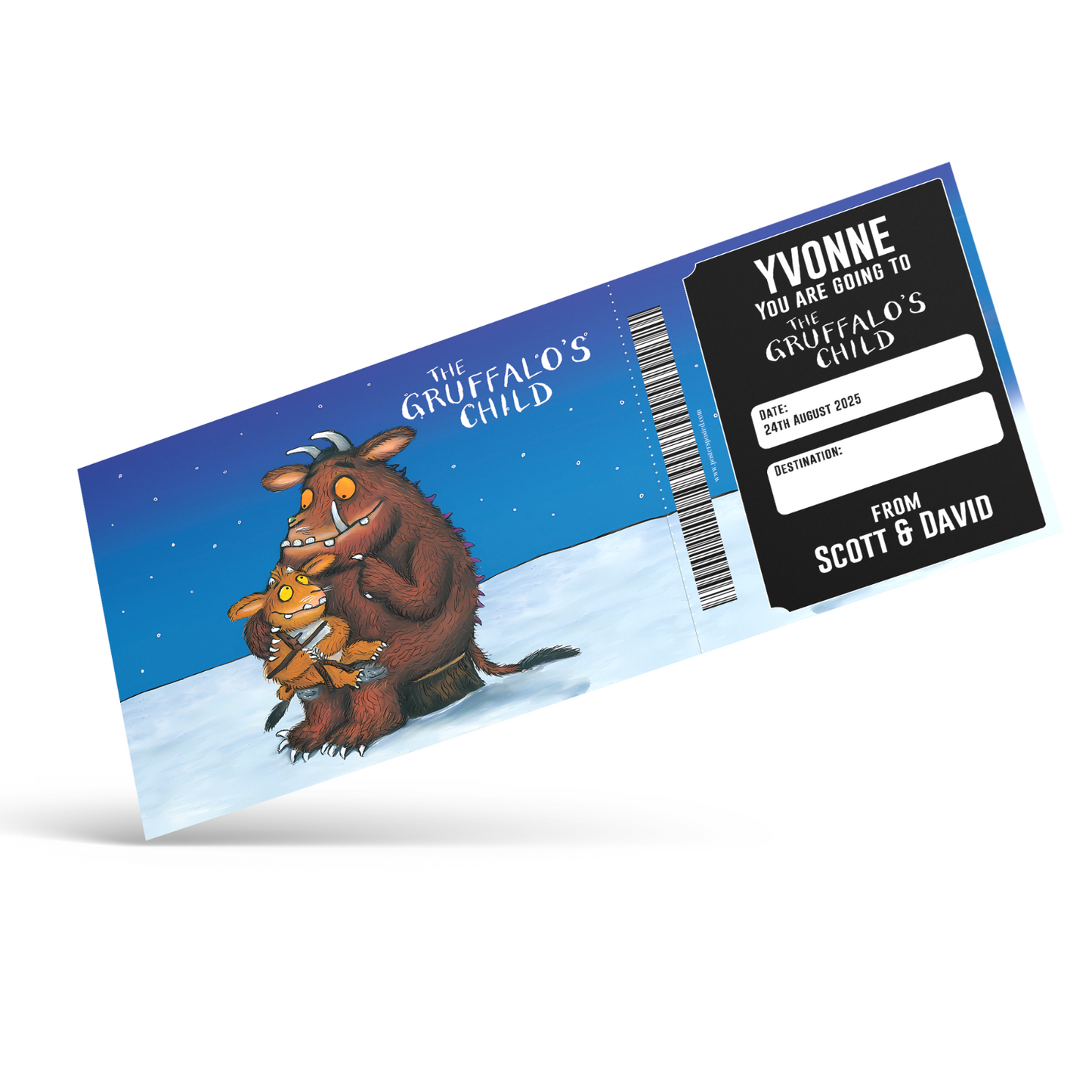 The Gruffalo's Child Theatre Ticket Musical Gift Voucher Surprise Personalised