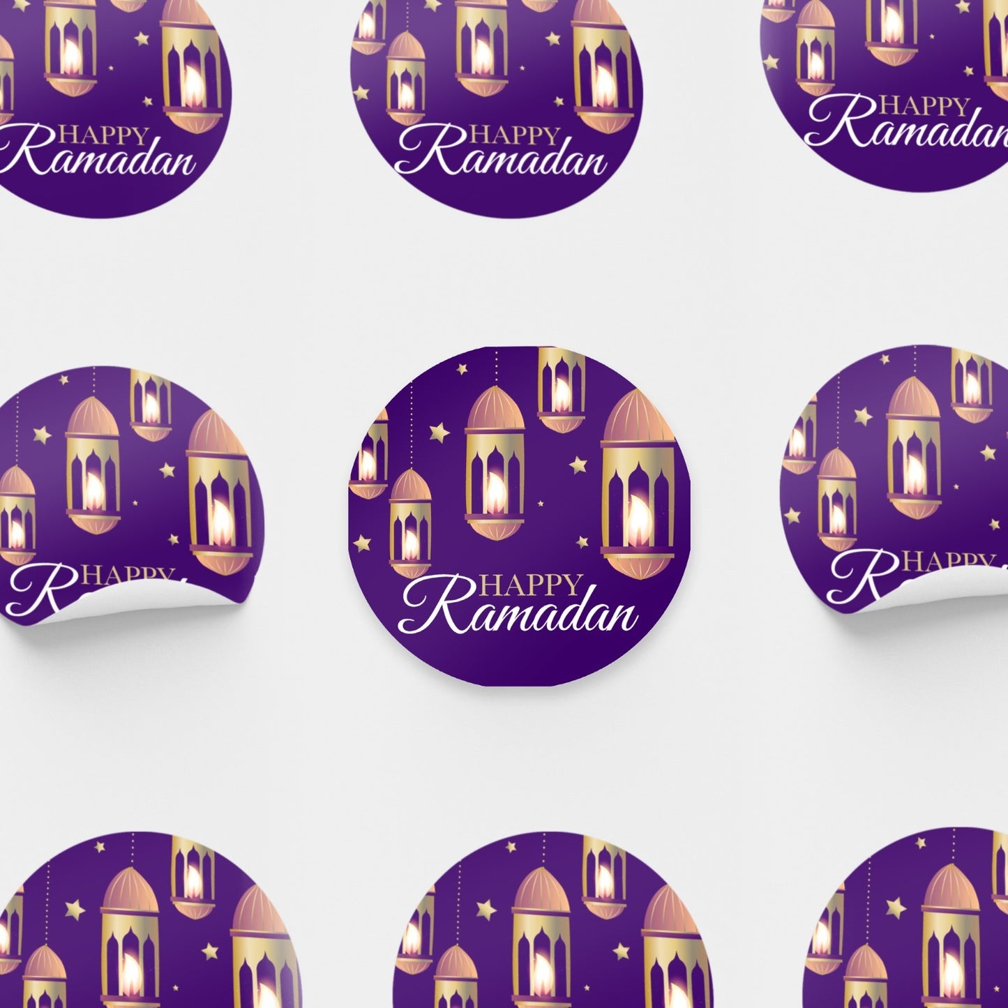 Ramadan Mubarak Sticker Round Stickers Party Gift Favour Label Seal Sticker