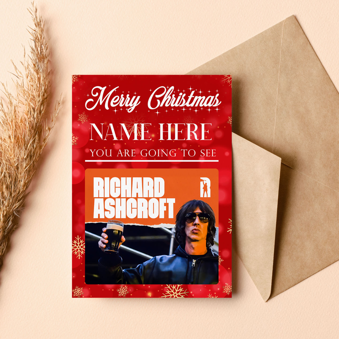 YOU'RE GOING TO SEE Richard Ashcroft Concert Christmas You're Going To See Card