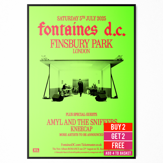 Fontaines D.C. Poster live music band show 2025 promotional tour gig concert