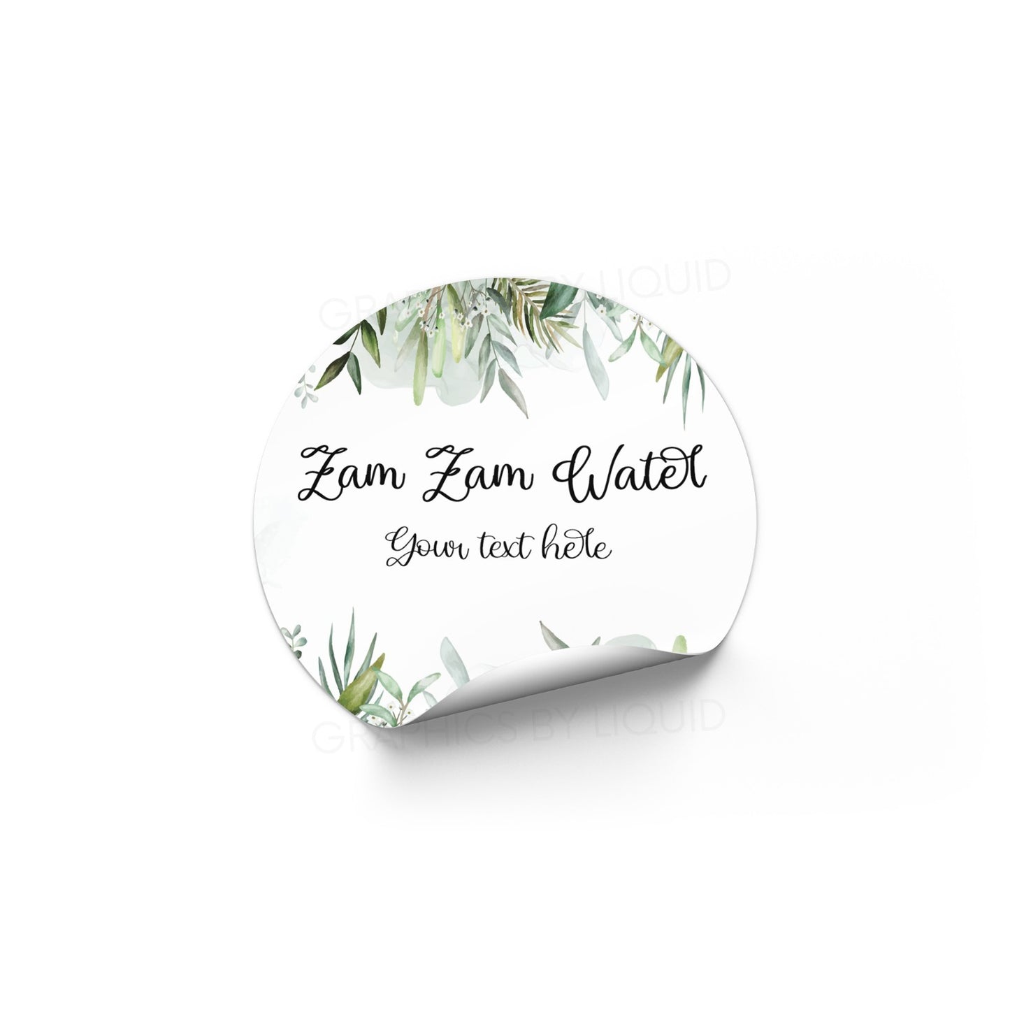 Personalised Zam Zam Water Stickers Ramadan Bottle Labels Islamic Gift