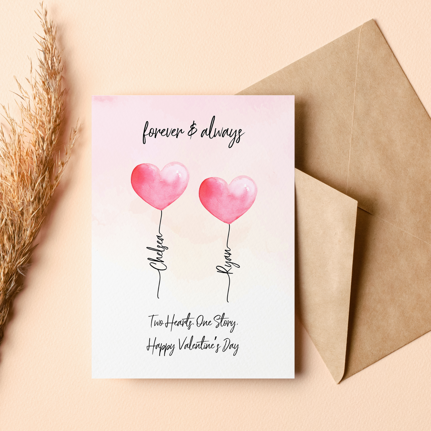 Valentines Day Card Personalised Valentine's Gift for Husband Wife Boyfriend