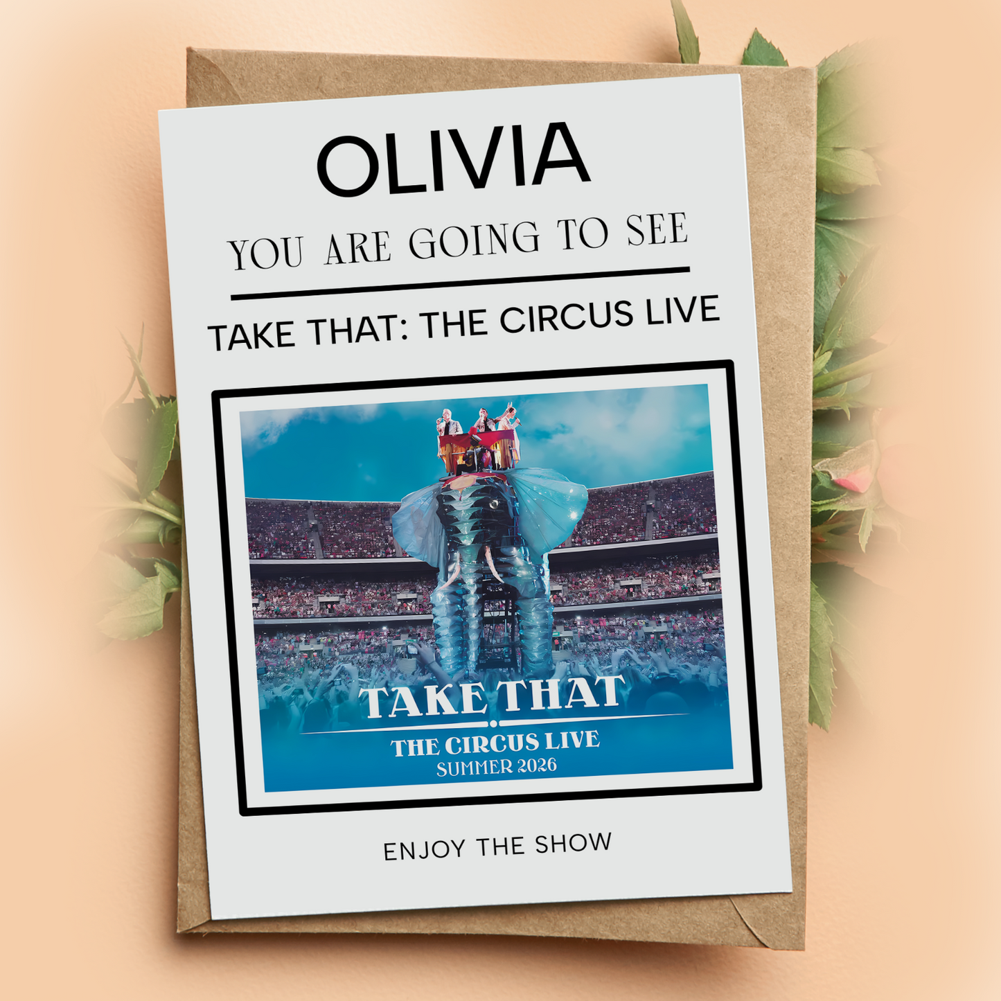 YOU'RE GOING TO SEE TAKE THAT THE CIRCUS 2026 Personalised Birthday Card