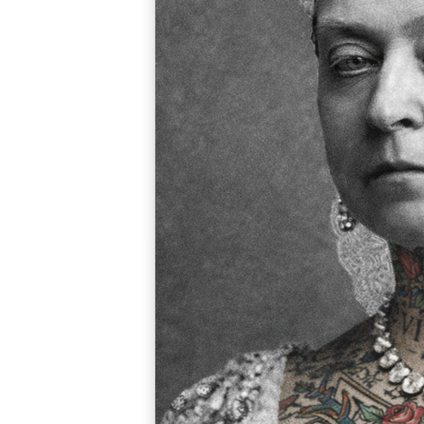 Queen Victoria Punk Royal Gothic Poster Tattoo Shop Wall Art Decor Print A5-A3