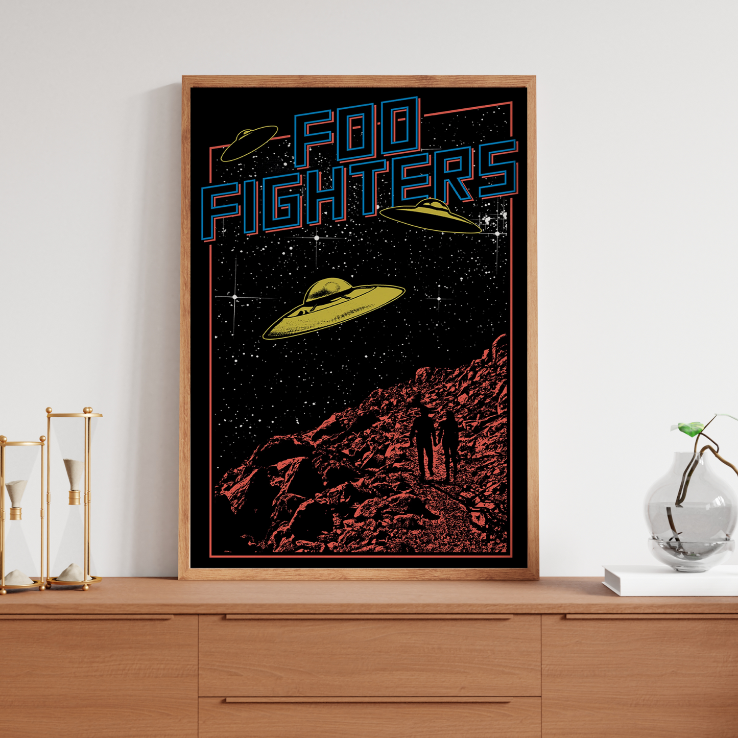 FOO FIGHTERS UFO POSTER MUSIC FOR FOO FIGHTERS FAN ROCK BAND POSTER PRINT A5-A3