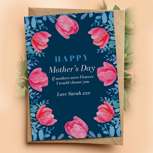 Mothers Day Card Personalised Gift Card From Son Daughter Mum Mummy Mother Mama