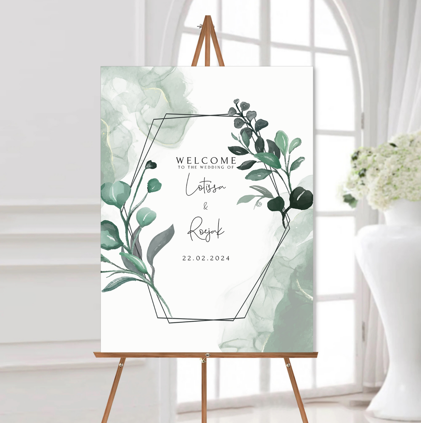 Wedding Welcome Poster Sign Print Personalised Entrance Poster Sign A5 A4 A3