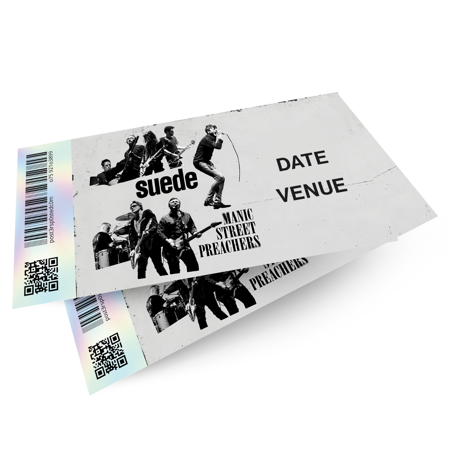 Suede & Manic Street Preachers Uk Tour Concert Stub Keepsake Mock Ticket Stub