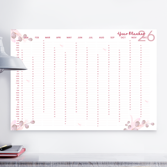 2026 Wall Calendar Planner Full Year 12 Month Planner For Home Office A5-A3 Size