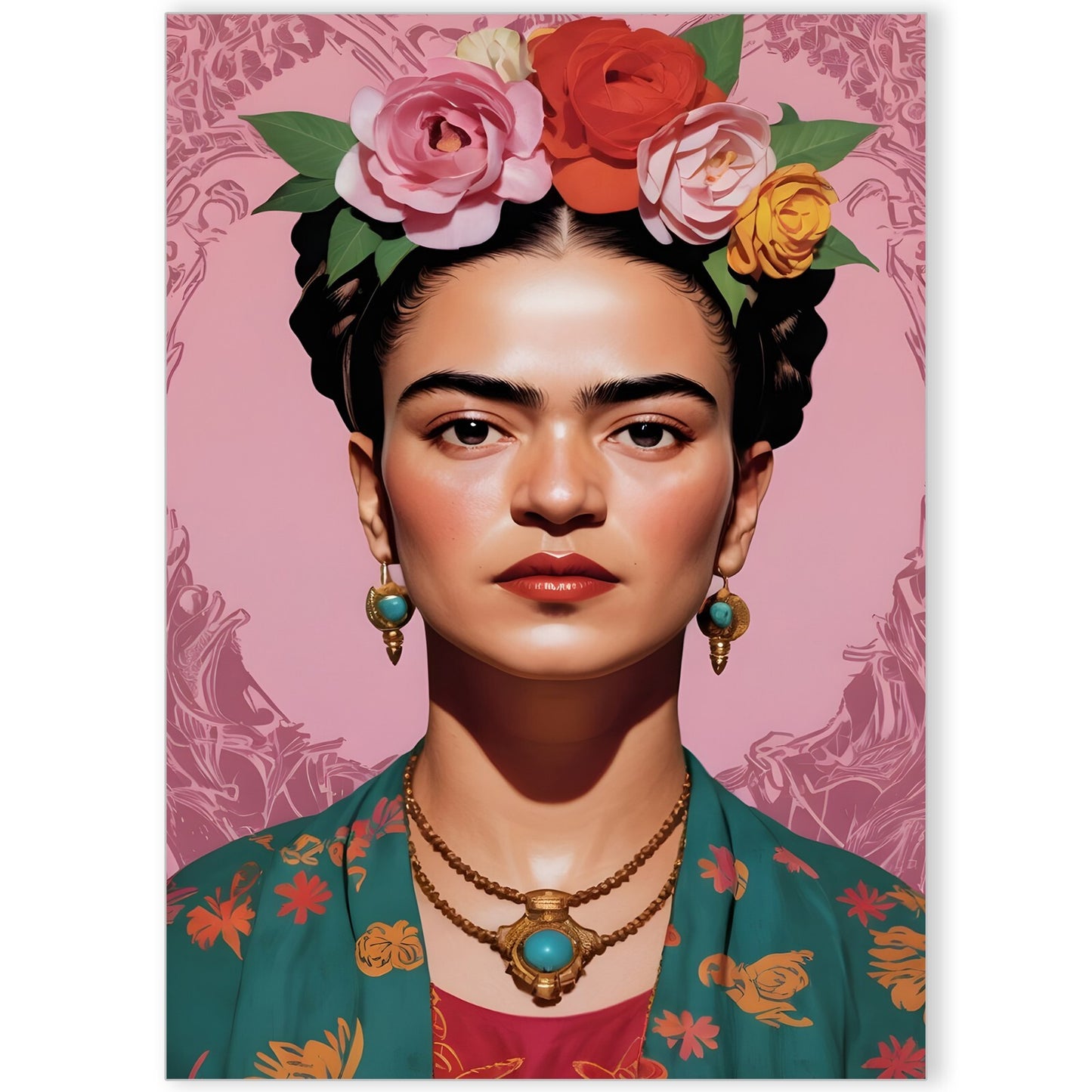 Frida Kahlo Poster Wall Art Poster Print Picture Décor Painting Self Portrait