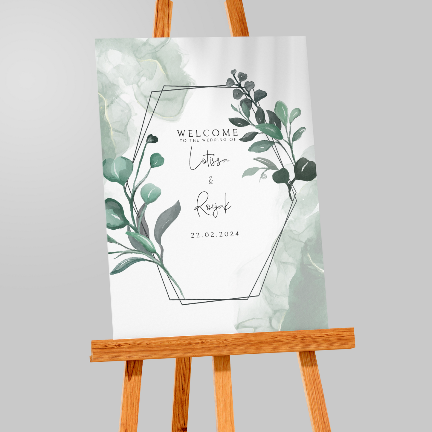 Wedding Welcome Poster Sign Print Personalised Entrance Poster Sign A5 A4 A3