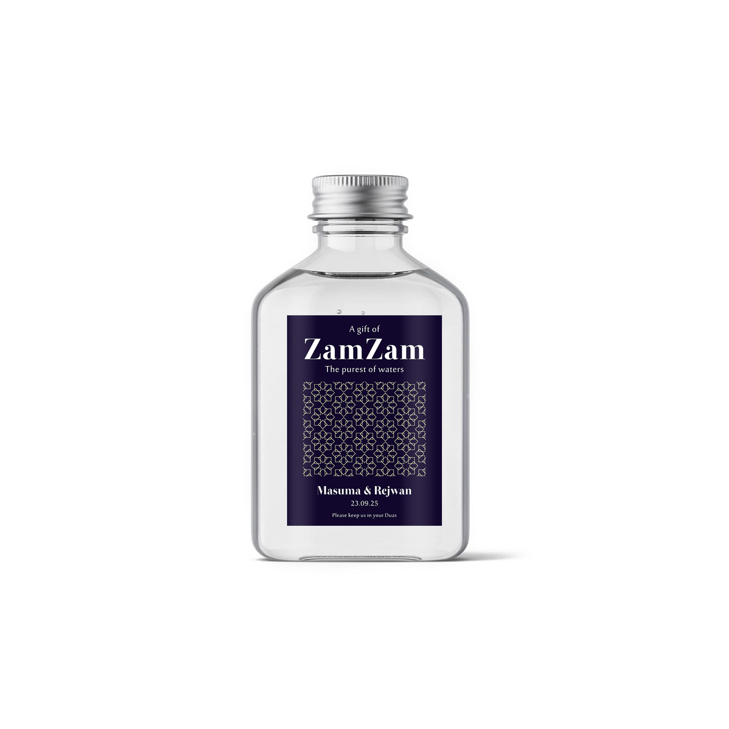 Zam Zam Water Bottles PERSONALISED Sticker Wedding LABELS ONLY Gift Favour