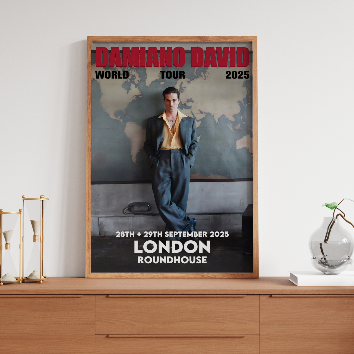 Damiano David Concert 28+29th September 2025 London Poster For Daminao Fans