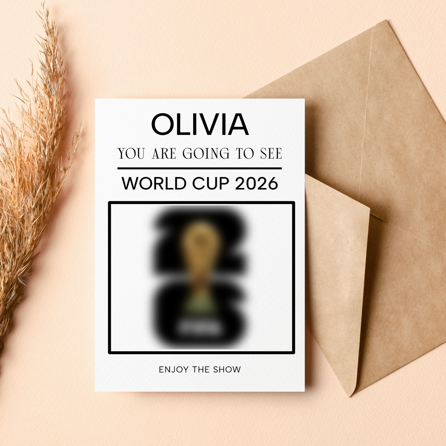 YOU'RE GOING TO SEE WOLRD CUP 2026 PERSONALISED GIFT BIRTHDAY CARD