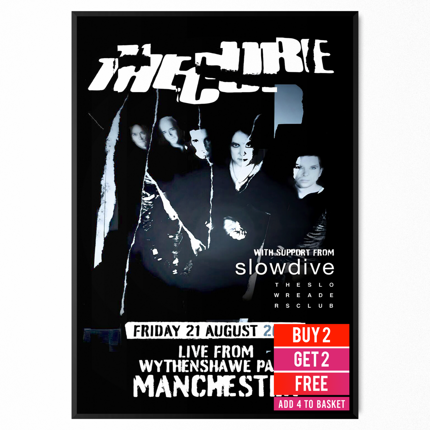 The Cure Poster 2026 Summer Concert Manchester 21 Aug Poster A5 A4 A3 For Rock