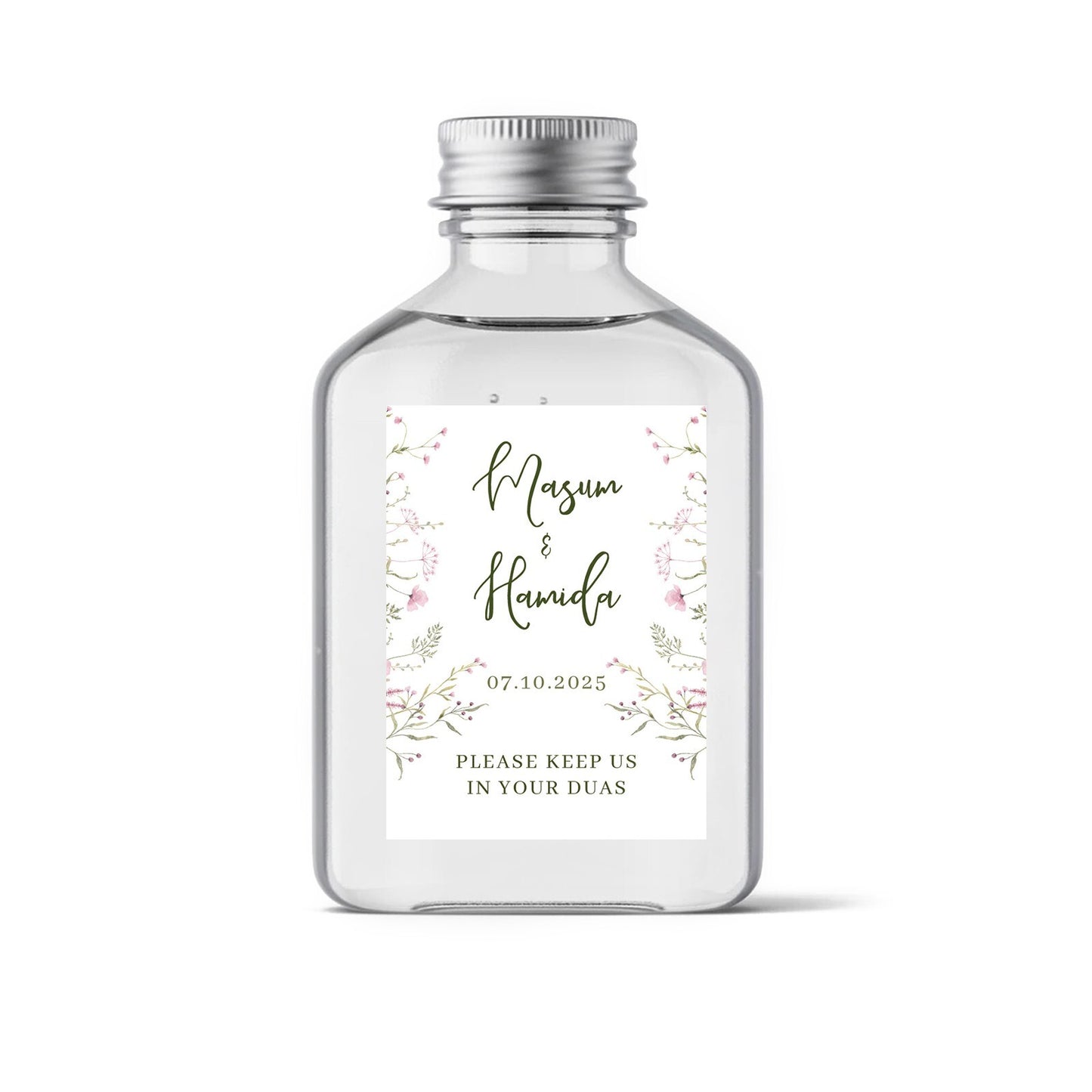 Personalised Zam Zam Stickers, Water Bottle Gift Labels, Umrah, Wedding Favour
