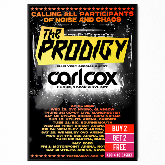 The Prodigy Poster UK & Ireland Tour Poster For The Prodigy Fans Rock Poster