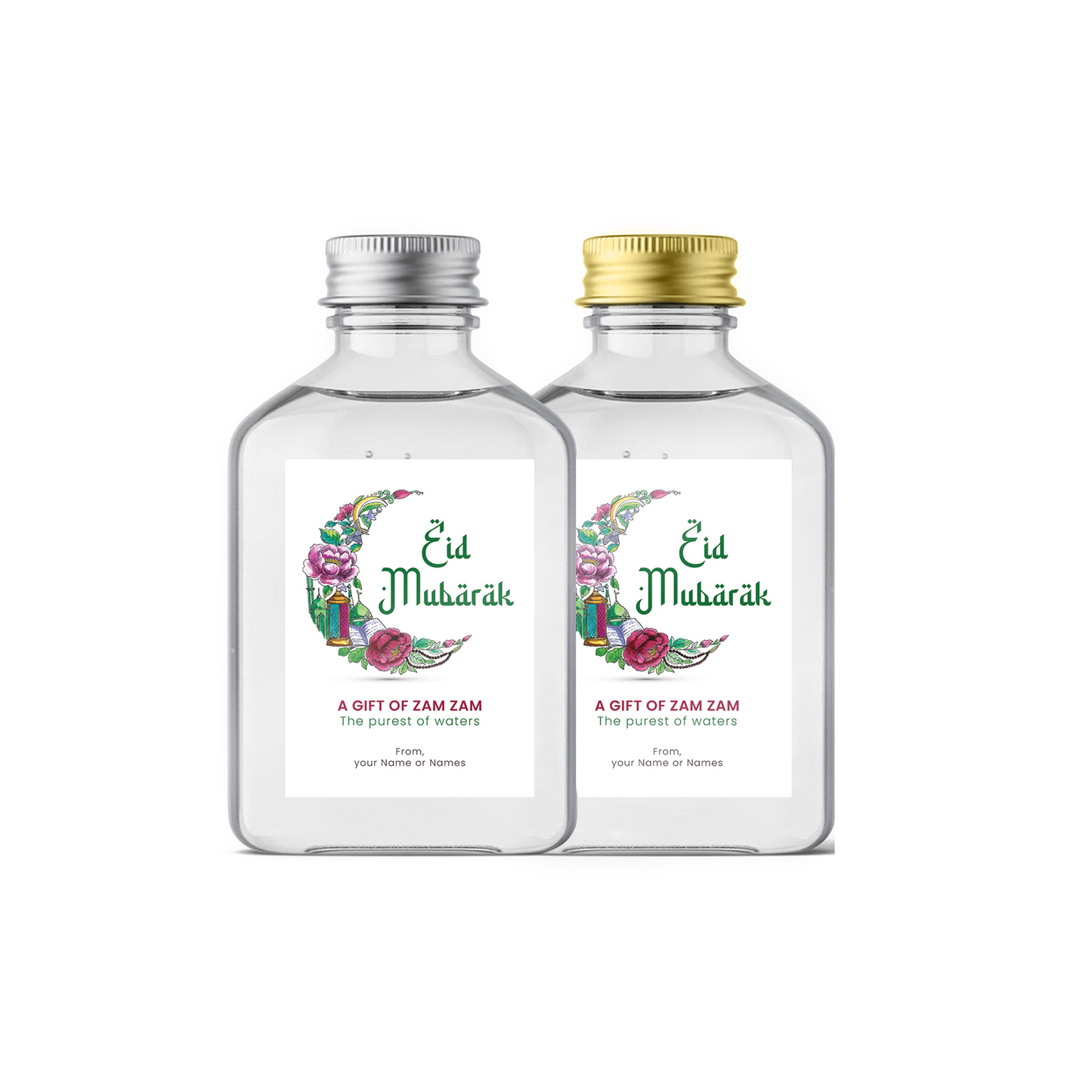 Eid Mubarak Stickers Personalised Zam Zam Water Bottle Party Favour Labels