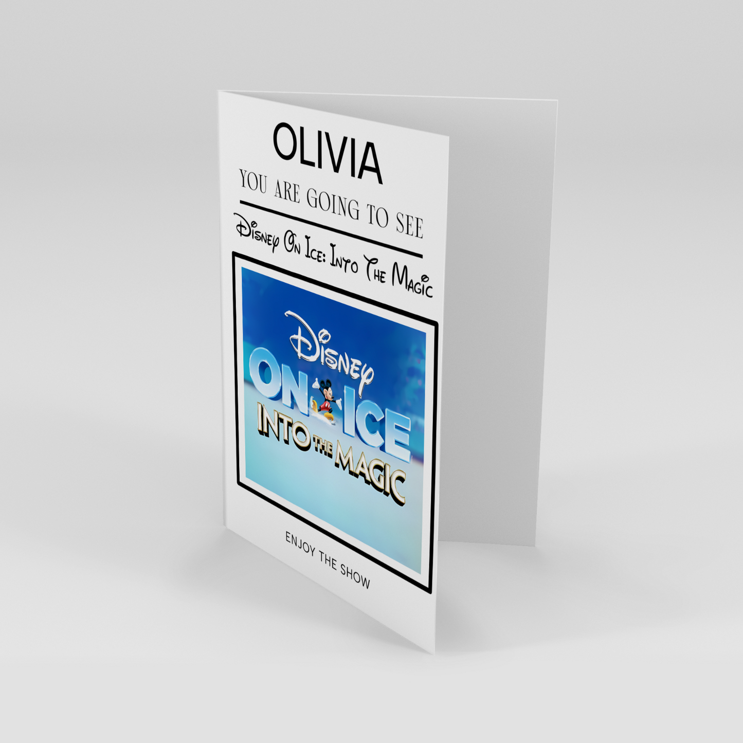 You Are Going To See Disney On Ice Into The Magic Personalised Birthday Card