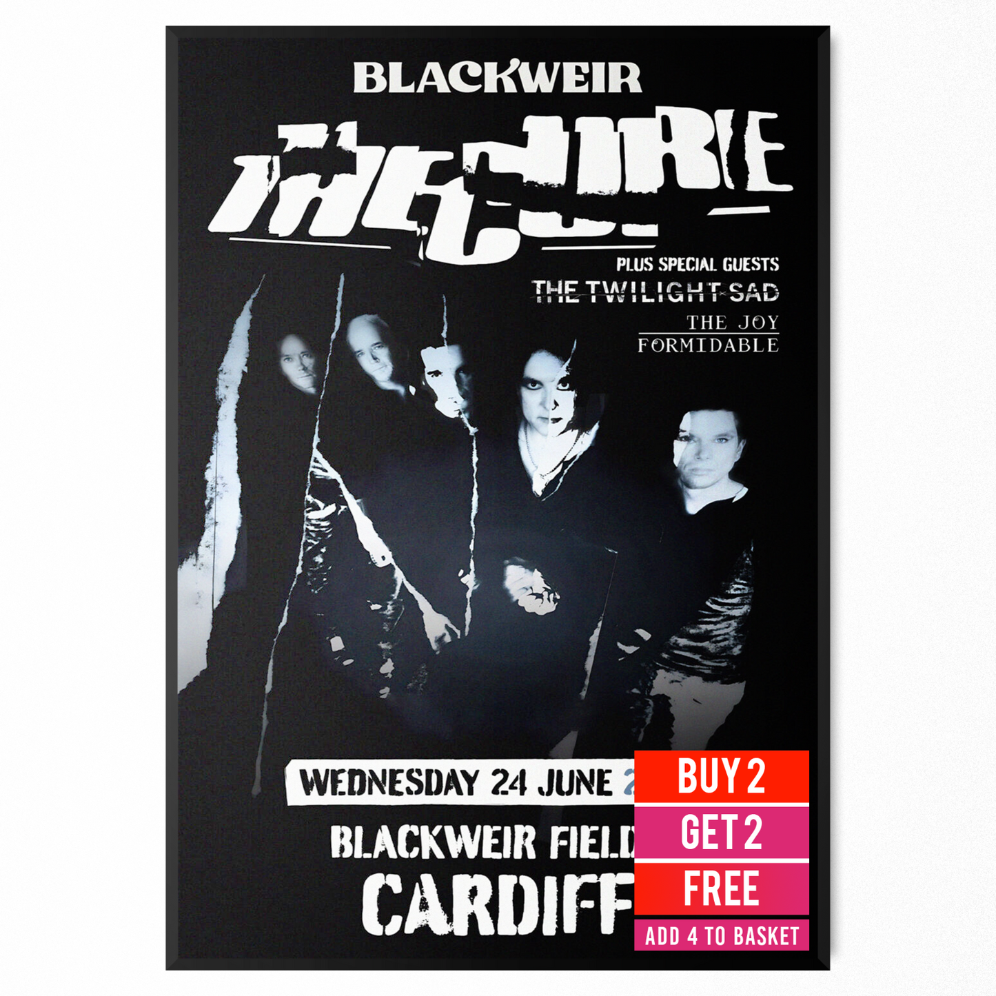 The Cure Poster 2026 Summer Concert Cardiff 24 June Poster A5 A4 A3 For Rock