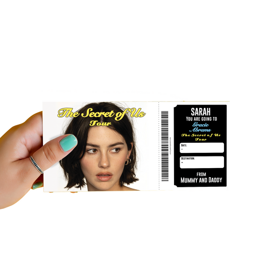 Gracie Abrams Ticket Personalised Surprise Concert Music Ticket Keepsake Gift