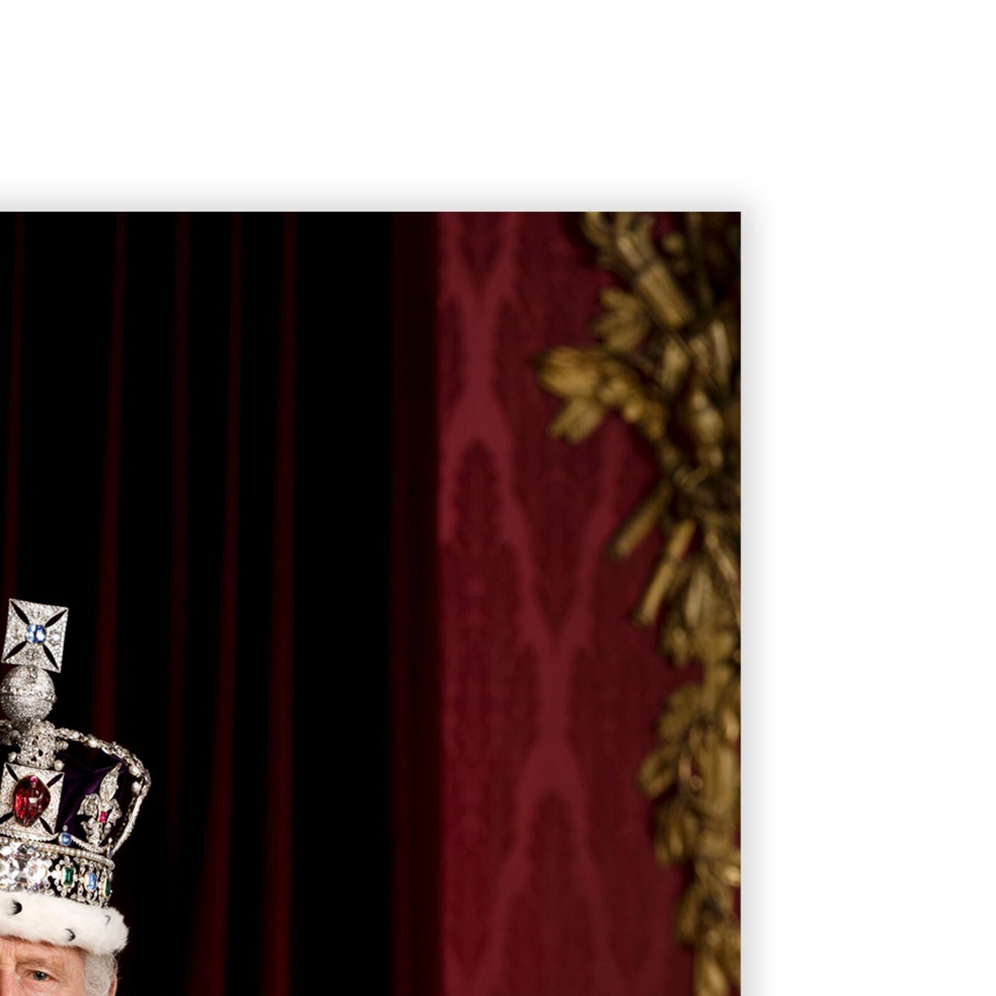 King Charles III Portrait In Full Regalia Royal Family Photo Collectable Poster