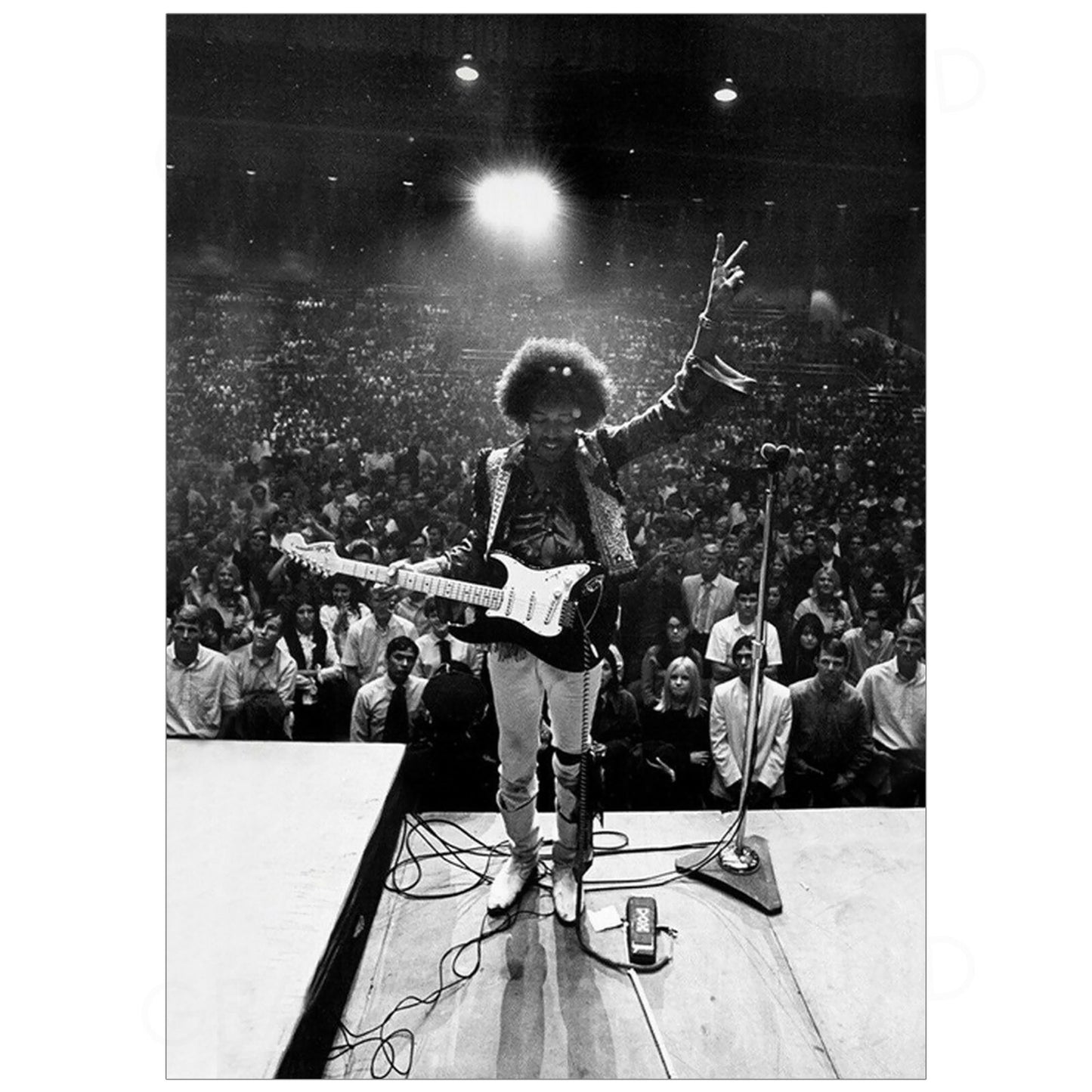 Jimi Hendrix Photo Vintage Peace Music Legend Black White Poster | A5 A4 A3 |