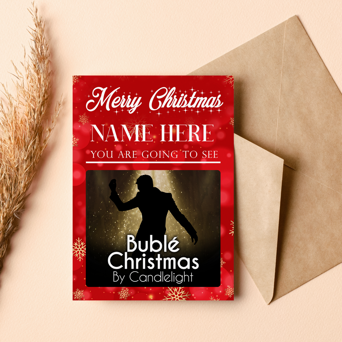 You're Going To See Bublé Christmas by Candlelight Personalised Christmas Card