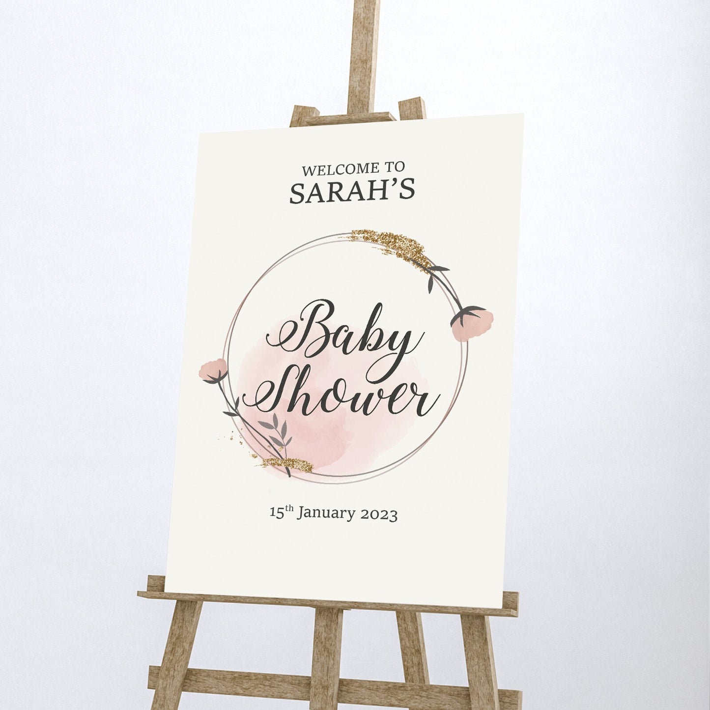 Personalised Baby Shower Welcome Poster Sign Decoration Print Picture - A5-A3