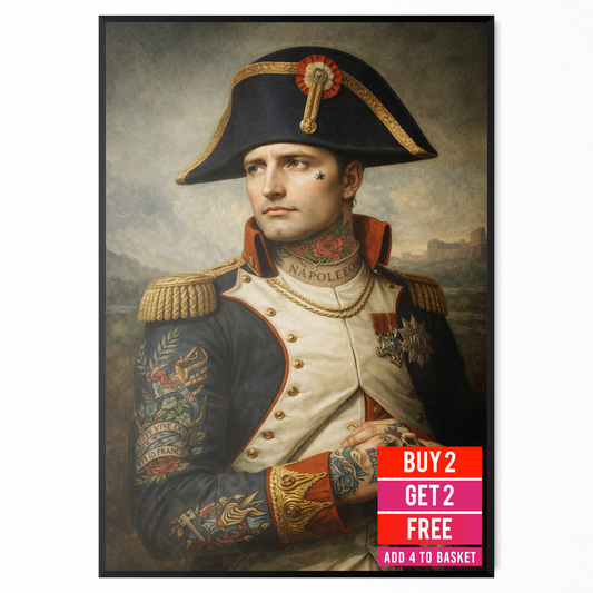 Napoleon Bonaparte Poster Punk Gothic Tattoo Shop Wall Art Home Decor Print