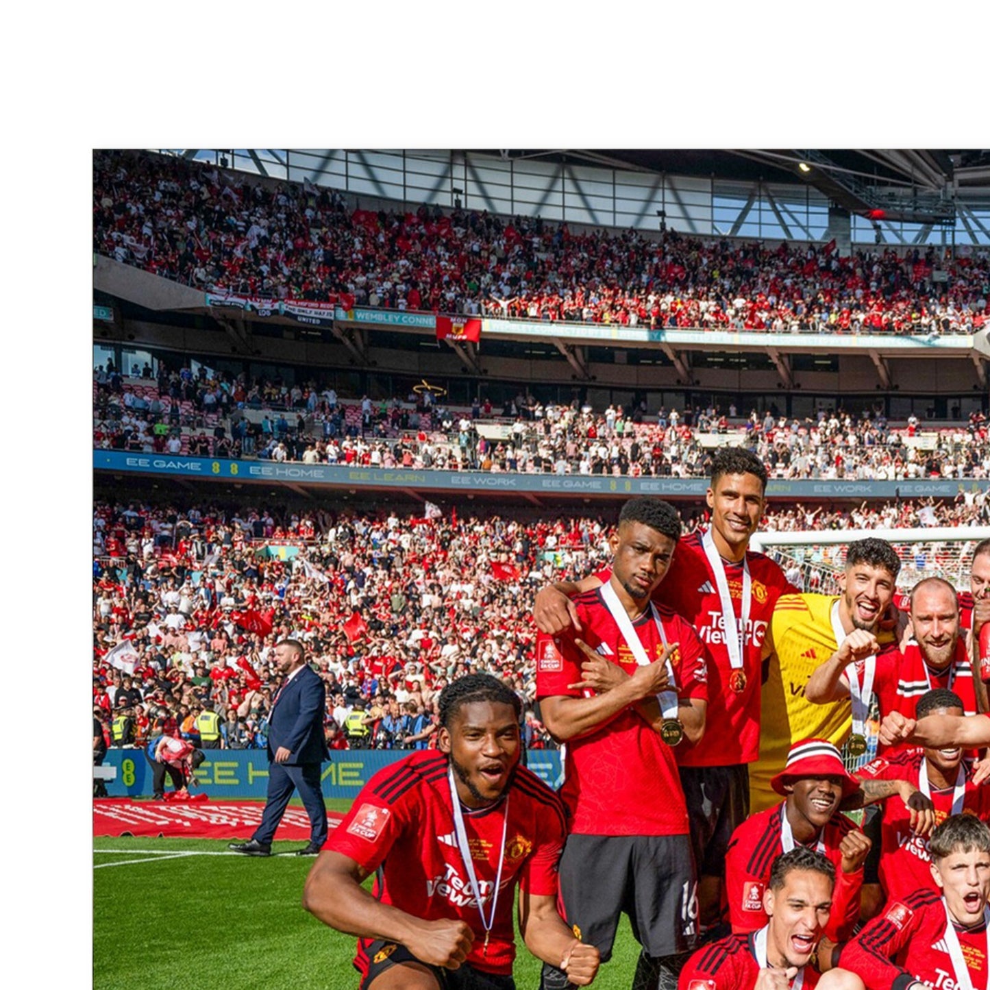 MANCHESTER UNITED FA CUP WINNERS POSTER A5 A4 A3 SIZE BUY 2 GET 2 FREE FOOTBALL
