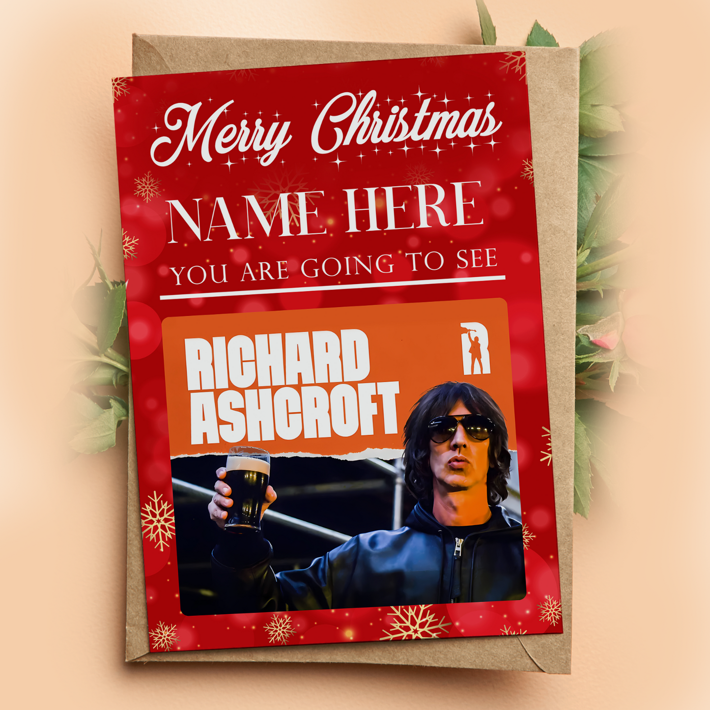 YOU'RE GOING TO SEE Richard Ashcroft Concert Christmas You're Going To See Card