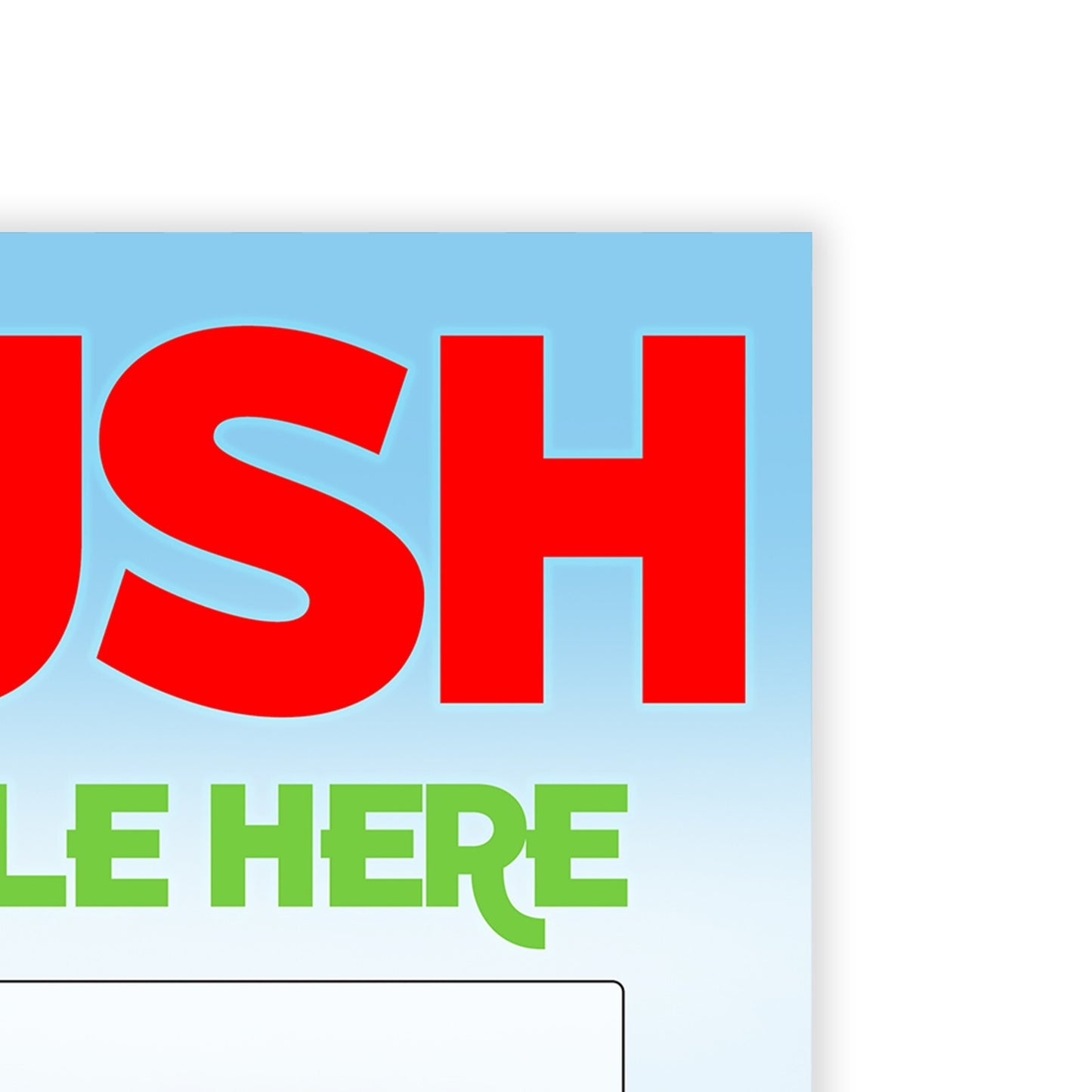 Ice Slush Sold Here Outdoor Poster Sign Print Window Advertisement Display Print