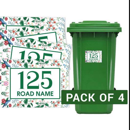 Wheelie Bin Stickers Numbers House Numbers Road Street Name Personalised Sign