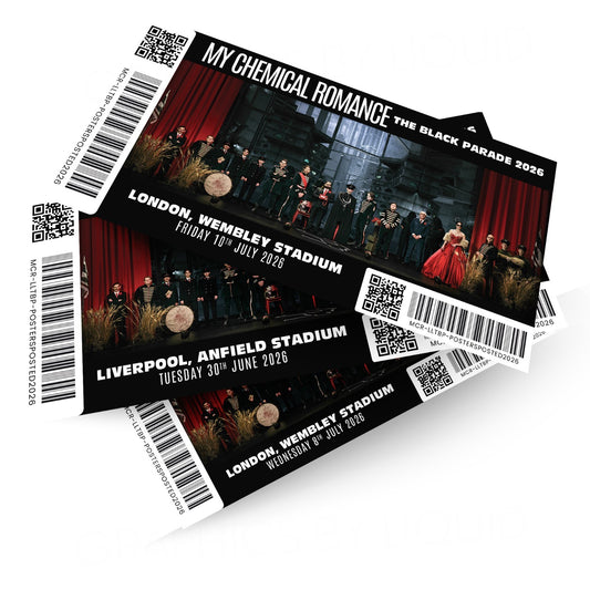 My Chemical Romance CONCERT ticket 2026 gift Birthday Surprise MCR Ticket