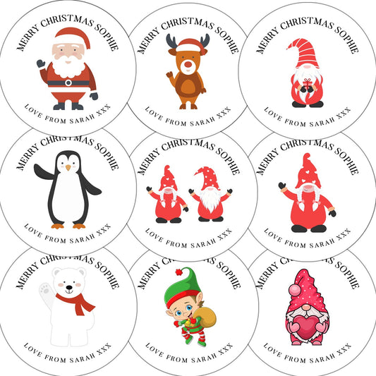 Personalised Christmas Stickers Santa Father Custom Labels Christmas Presents