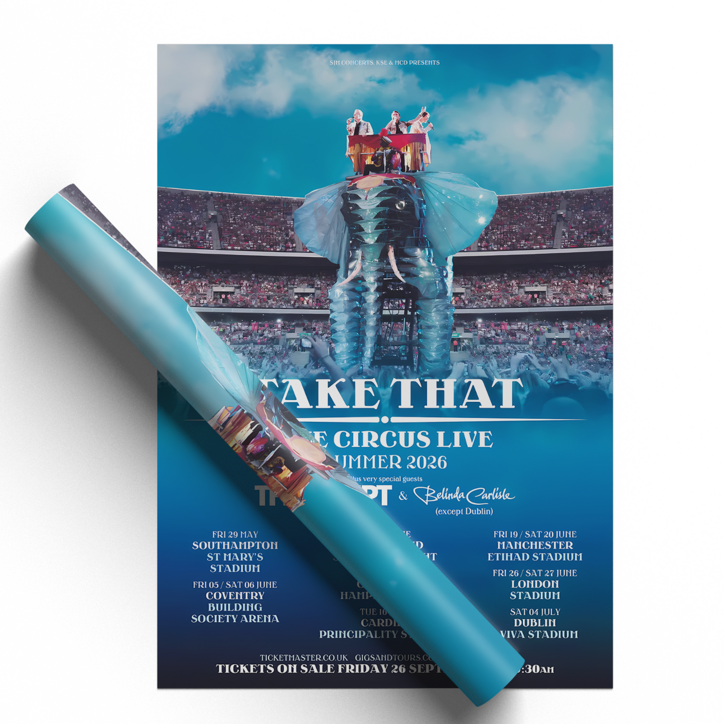 Take That The Circus Concert Gig Poster Summer 2026 For Take That Fans A5-A3