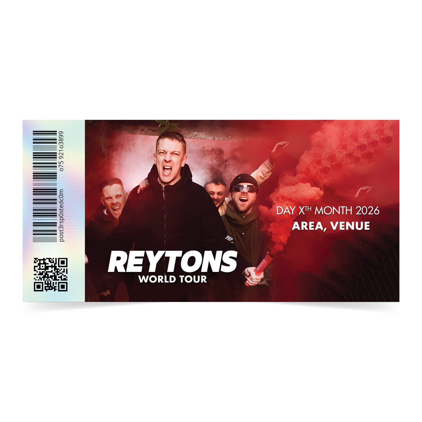 The Reytons World Tour 2026 Gift Ticket Reveal Mock Concert Souvenir Stub