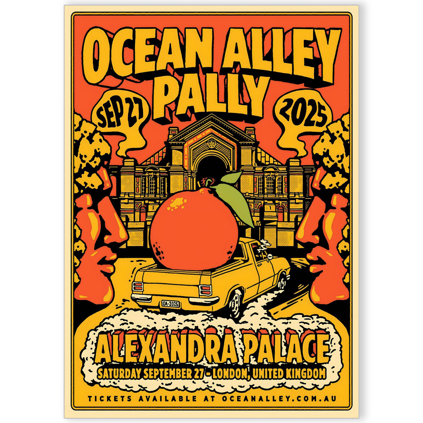 Ocean Alley Concert Poster 27 September 2025 Alexandra Palace Poster A5 A4 A3