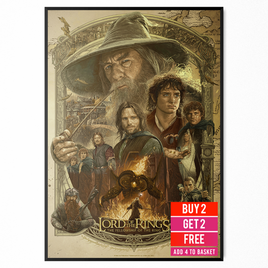 Lord of the Rings Movie Poster Classic Film Wall Art Bedroom Home Cinema Decor