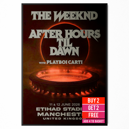 The Weeknd Poster 2026 Manchester Concert Poster For The Weeknd Fans Concert
