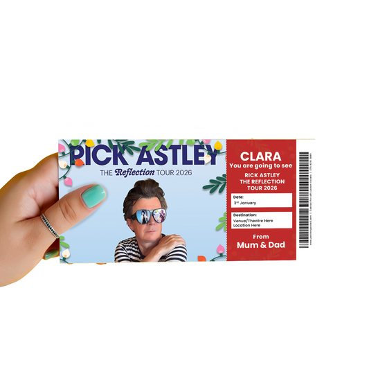 Rick Astley Ticket The Reflection Tour Personalised Christmas Xmas Gift Keepsake