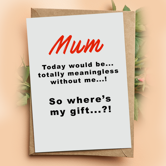 Funny Mum Card Mother's Day Humourous Card From Son Daughter Funny Rude Card