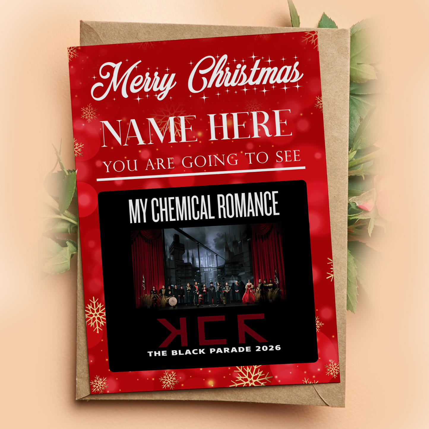 You're Going To See My Chemical Romance Christmas Card The Black Parade Tour