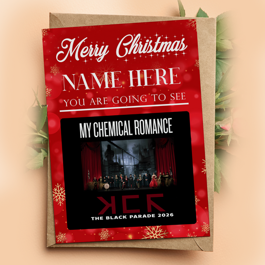 You're Going To See My Chemical Romance Christmas Card The Black Parade Tour