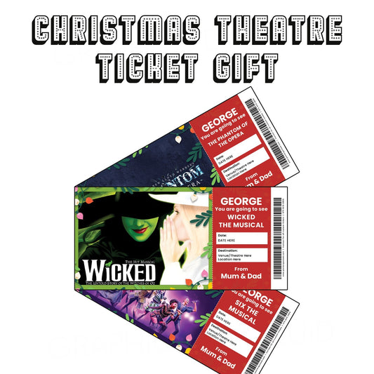 Christmas Theatre Ticket Personalised Xmas Christmas Gift Your Going To See