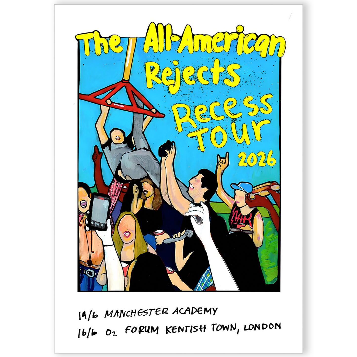 The All American Rejects UK Concert Tour Poster Bedroom Home Wall Decor A5-A3