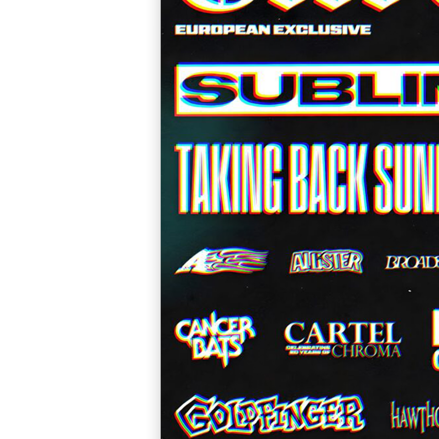 Slam Dunk Music Festival Poster 2025 Line Up Festival Rock Print A5-A3 For Fans